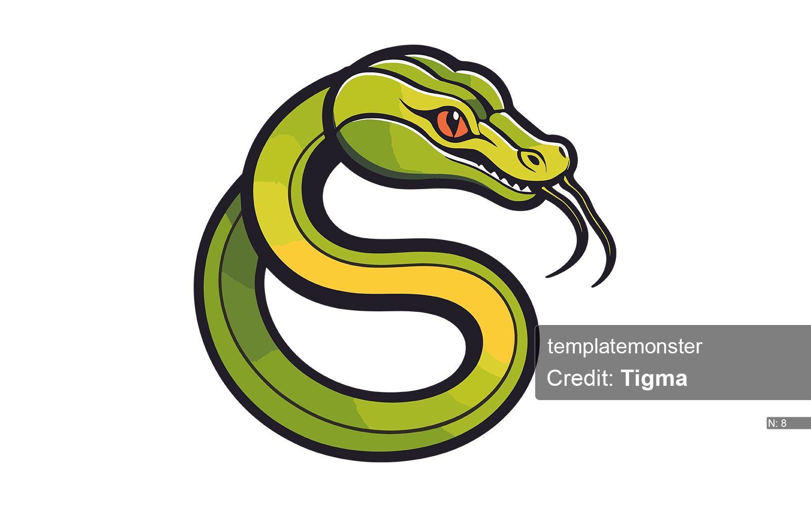 Template #378649 Snake Vector Webdesign Template - Logo template Preview