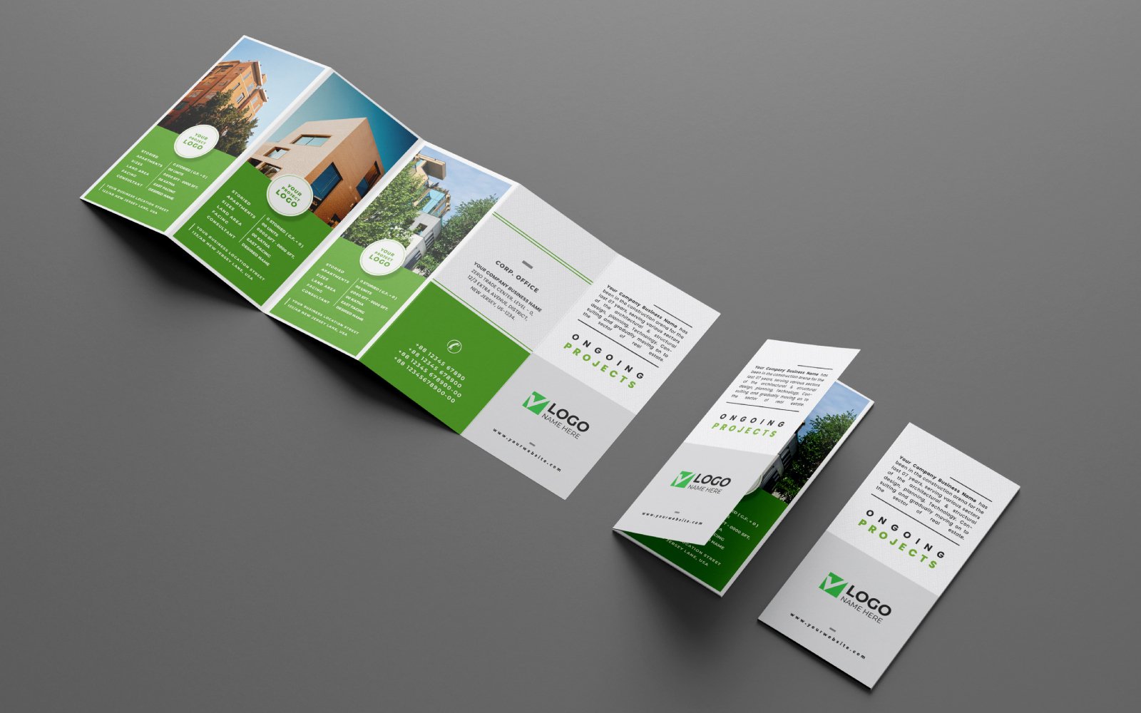 Template #378672 Folded Company Webdesign Template - Logo template Preview