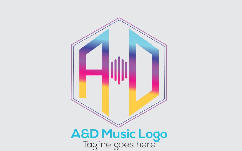 A & D Music Logo Template