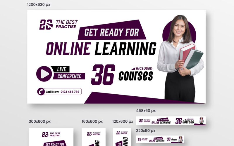 Education Online Course Template Social Media
