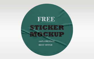 Round Sticker Mockup PSD Template 2