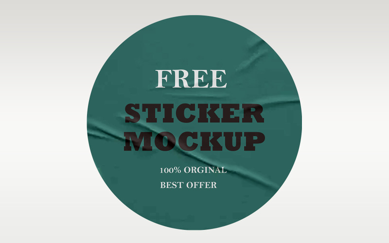 Round Sticker Mockup PSD Template 2 Product Mockup