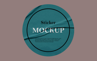 Round Sticker Mockup PSD Template.11