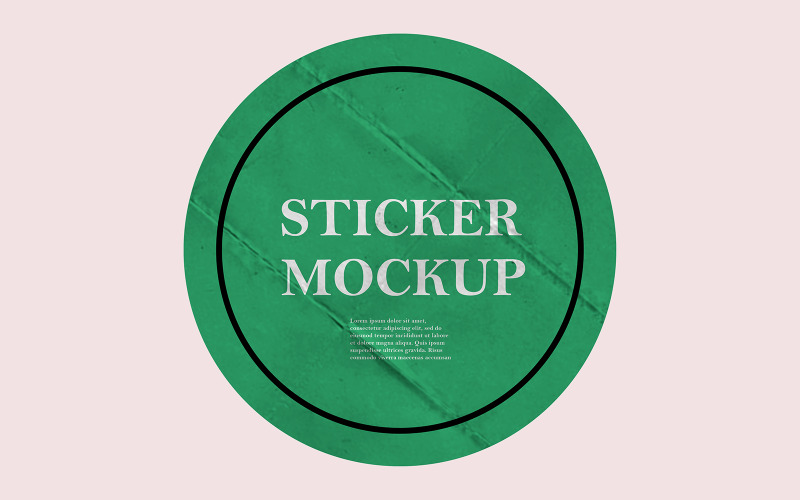 Round Sticker Mockup PSD Template.13 Product Mockup