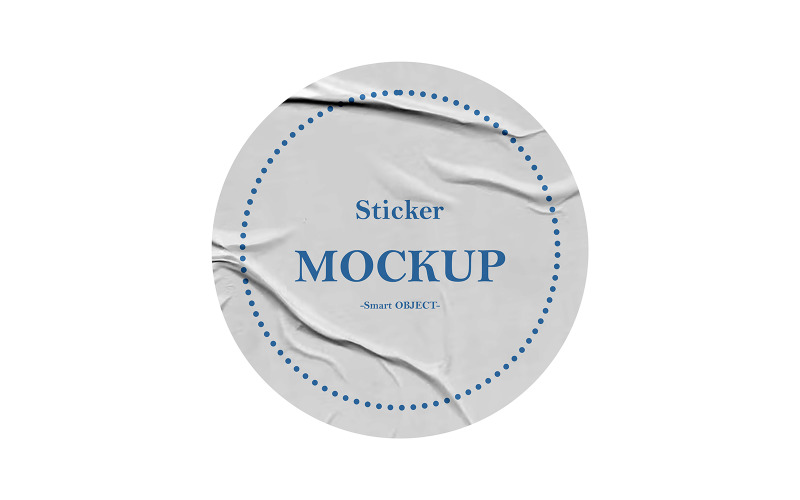 Round Sticker Mockup PSD Template.15 Product Mockup