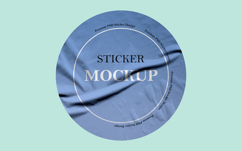 Round Sticker Mockup PSD Template.17 Product Mockup