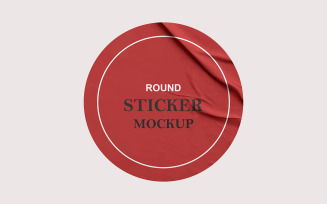 Round Sticker Mockup PSD Template.4