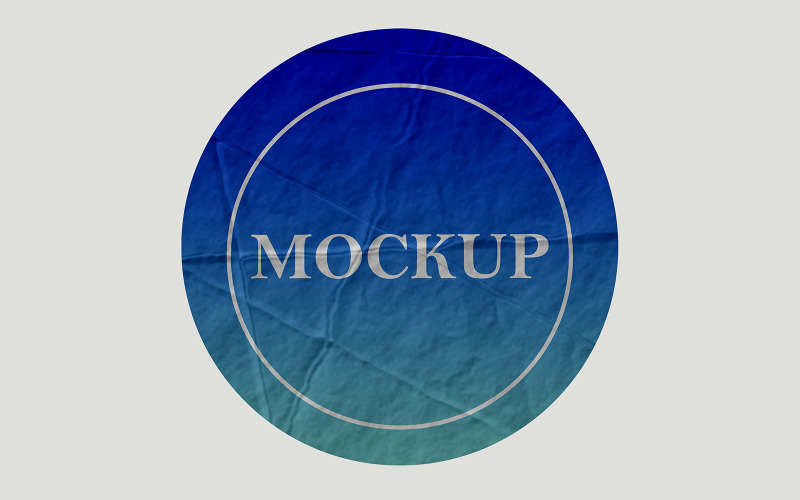 Round Sticker Mockup PSD Template.8 Product Mockup