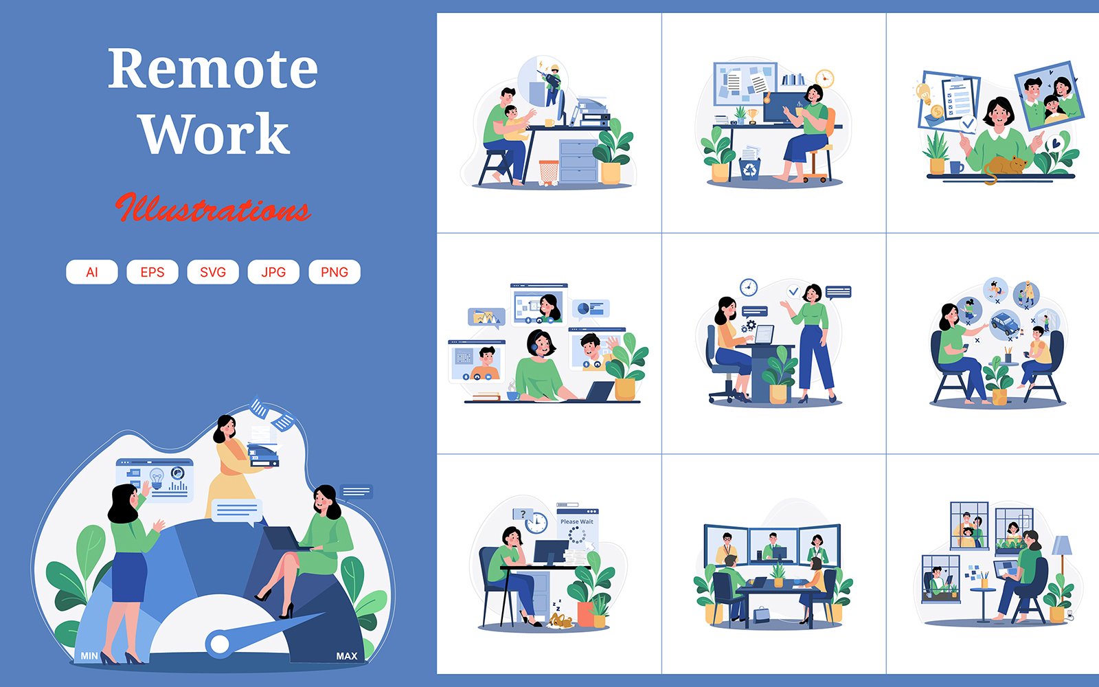Template #378766 Remote Work Webdesign Template - Logo template Preview
