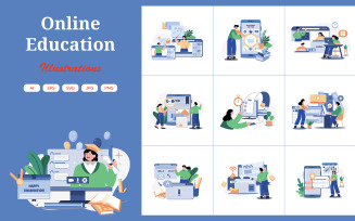M551_Online Education Illustration Pack 2