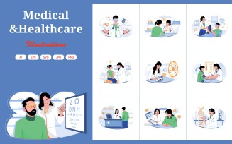 M558_Medical and Healthcare Illustration Pack