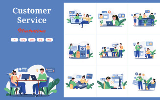 M563_Customer Service Illustration Pack
