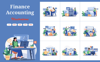 M565_Finance Accounting Illustration Pack