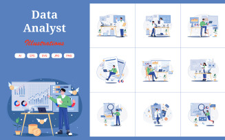 M569_Data Analyst Illustration Pack