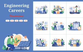 M572_Engineering Careers Illustration Pack