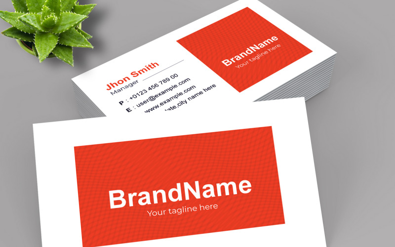 Modern Orange Business Card Corporate Identity
