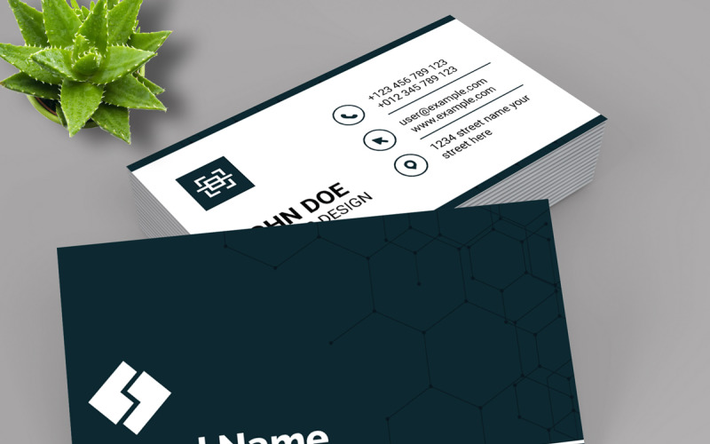 Simple Business Cards Template layout Corporate Identity