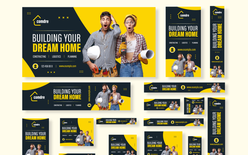 Building Your Home Web Banner Set Corporate Identity