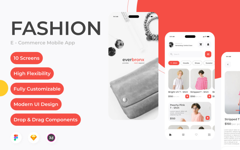 Everbronx - Fashion Commerce Mobile App UI Element