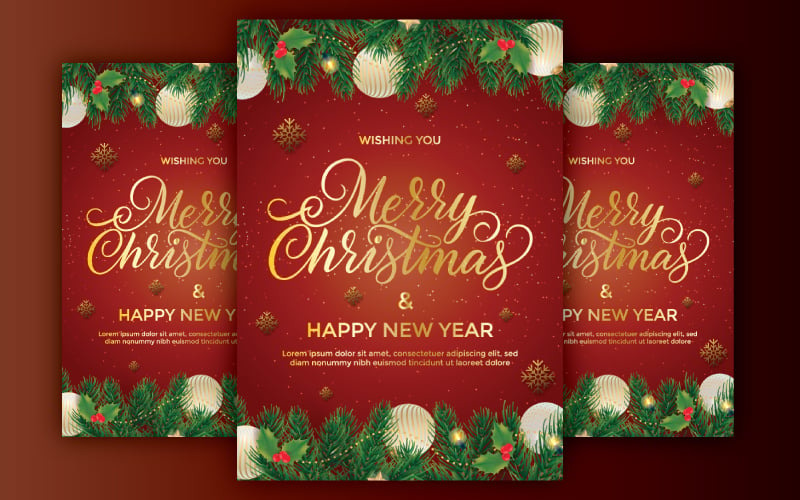 Joyful Tidings: A Festive Feast of Christmas Cheer on this A4 Size Holiday Template! Corporate Identity