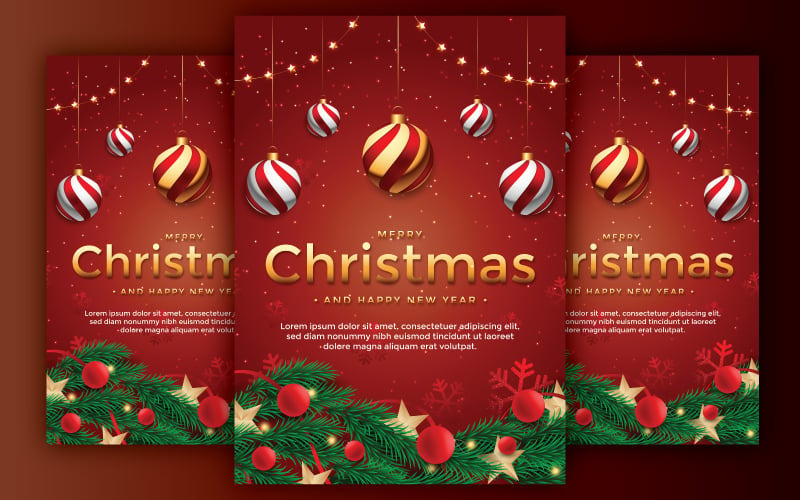 Joyful Wishes and Festive Delights: A Merry Christmas A4 Template to Spread Holiday Cheer! Corporate Identity