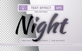 Night Realistic - Editable Text Effect, Font Style