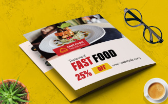 Square Trifold Food Menu Brochure