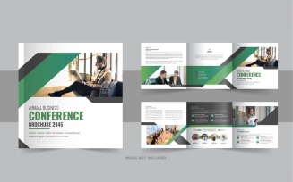 Business conference square trifold brochure