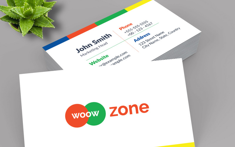 Clean Modern Business Card template Layout Corporate Identity