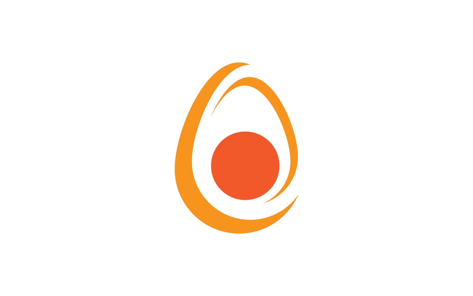 Design piatto per il logo dell'uovo