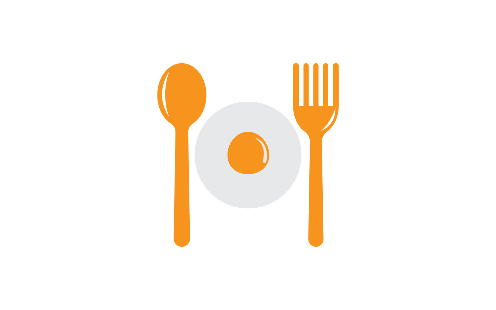 Diseño plano del vector del logotipo del huevo frito