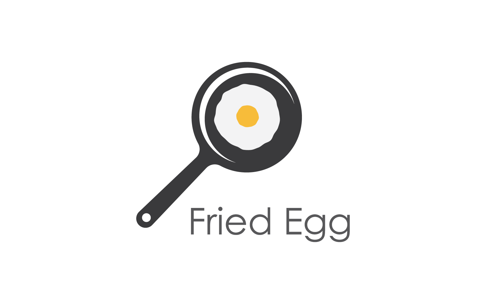 Fried egg illustration logo vector design