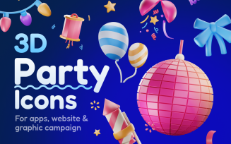 Sparkly - Party & Celebration 3D Icon Set