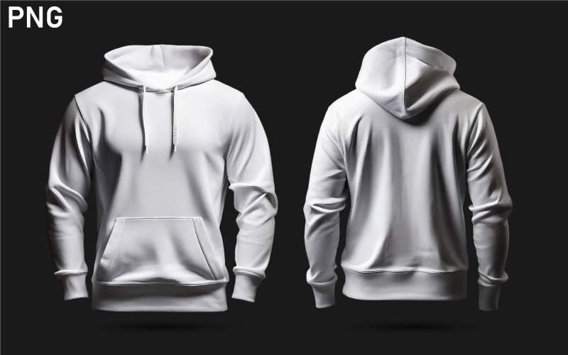 White hoodie hoody sweatshirt mockup. no5 Product Mockup