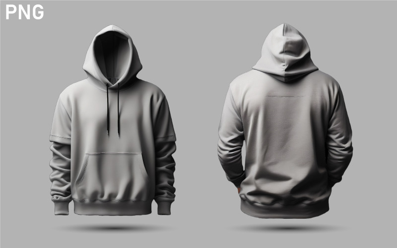 White hoodie hoody sweatshirt mockup. no6 Product Mockup