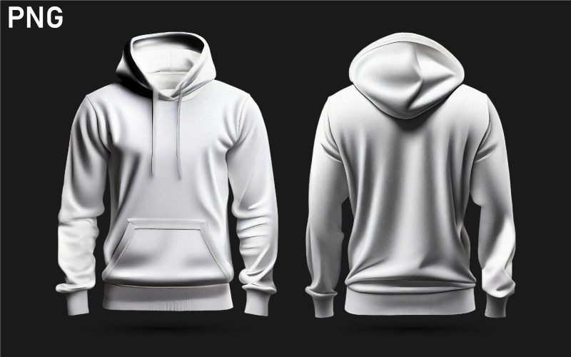 White hoodie hoody sweatshirt mockup. no7 Product Mockup