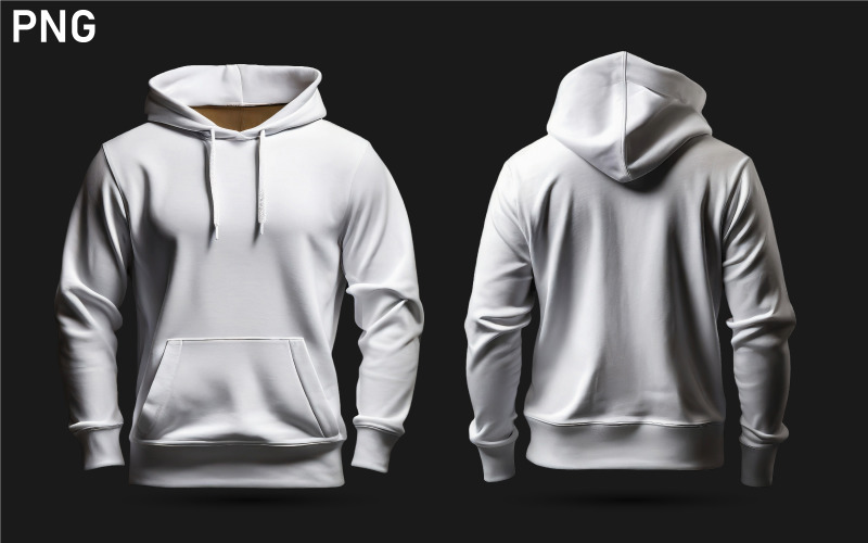 White hoodie hoody sweatshirt mockup. no9 Product Mockup