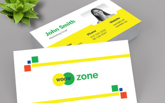 Yellow Corporate Business Card Template
