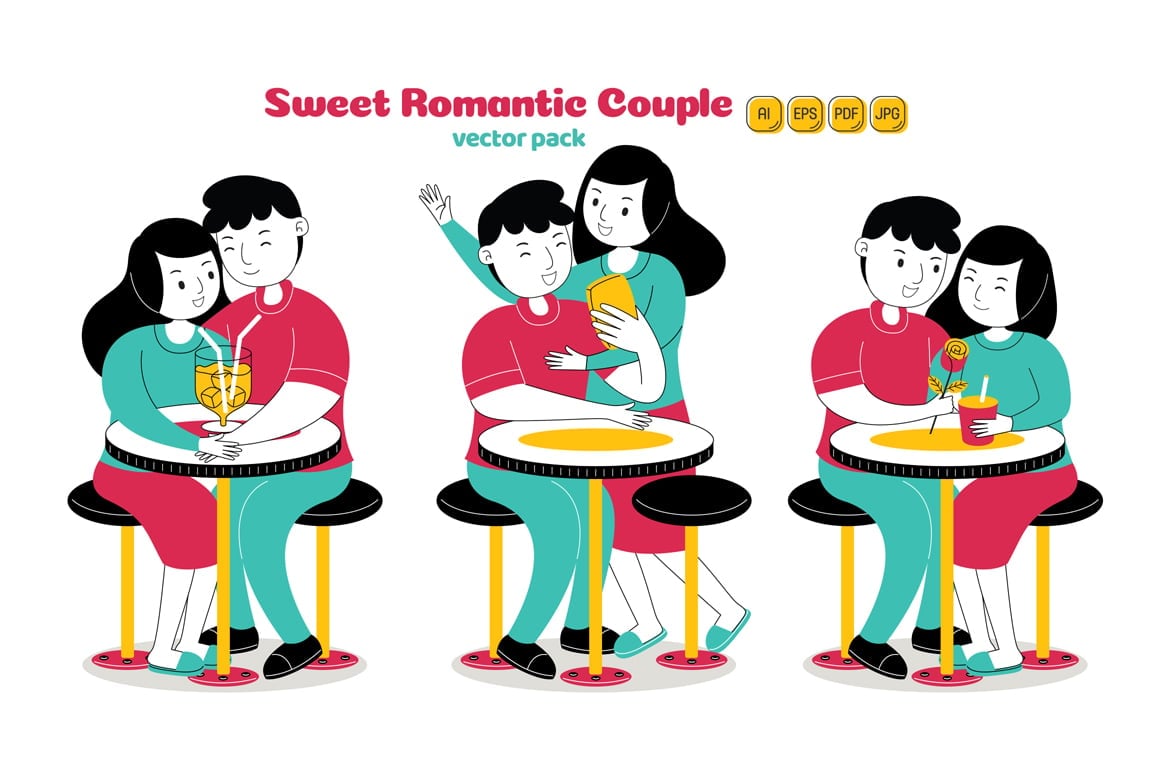 Template #379020 Illustration Couple Webdesign Template - Logo template Preview