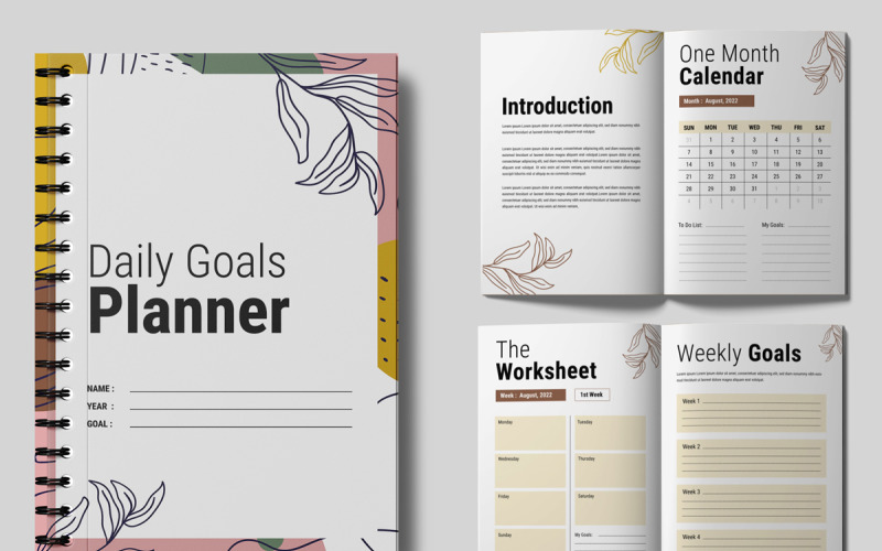 Goal Planner Calendar Template Corporate Identity