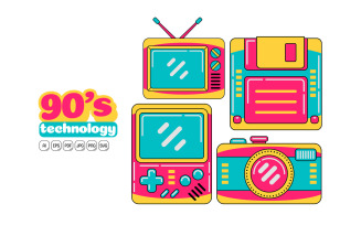 90s Technology Vector Pack 02