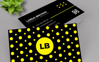 Yellow And Black Business Card Template