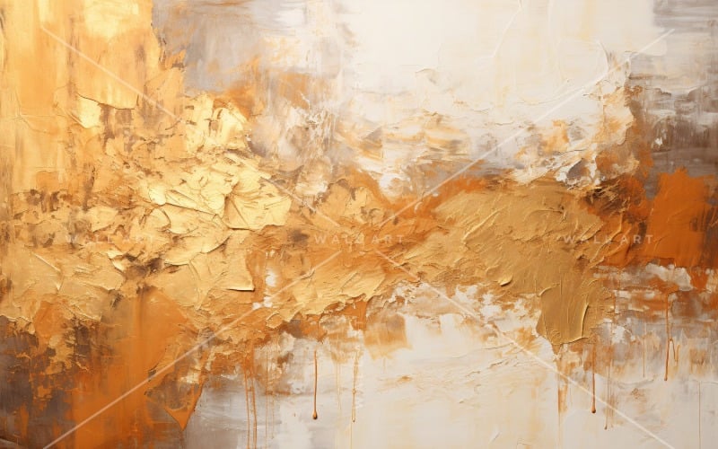 Abstract Art Golden Foil Elegance 5 Illustration