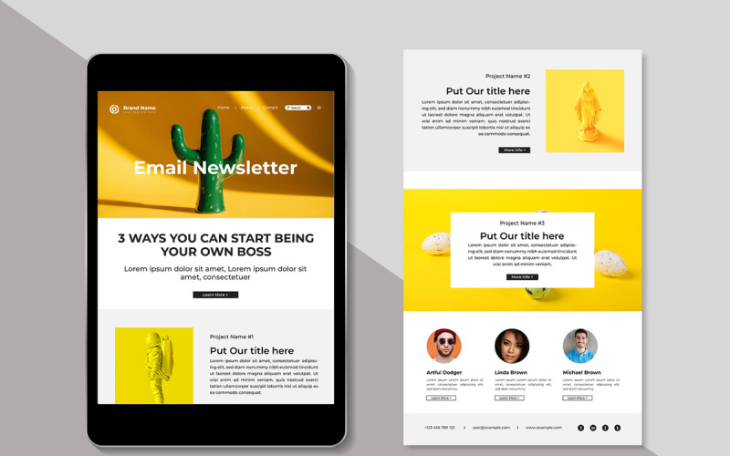 Business Email Newsletter Template Corporate Identity