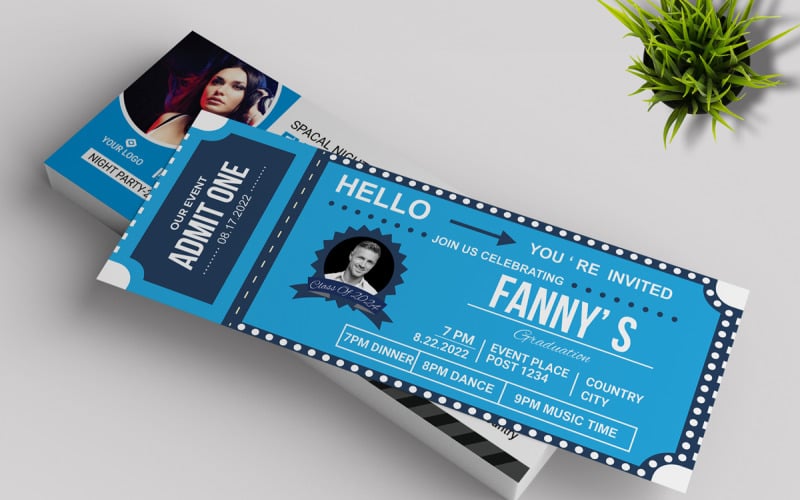 Event Tickets Layout Template Corporate Identity