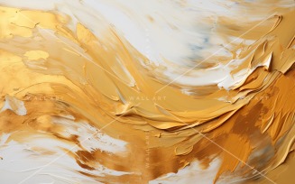 Golden Foil Art Abstract Expressions 1