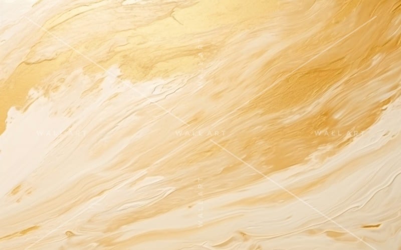 Golden Foil Brush Strokes Artistic Expression 1 Illustration