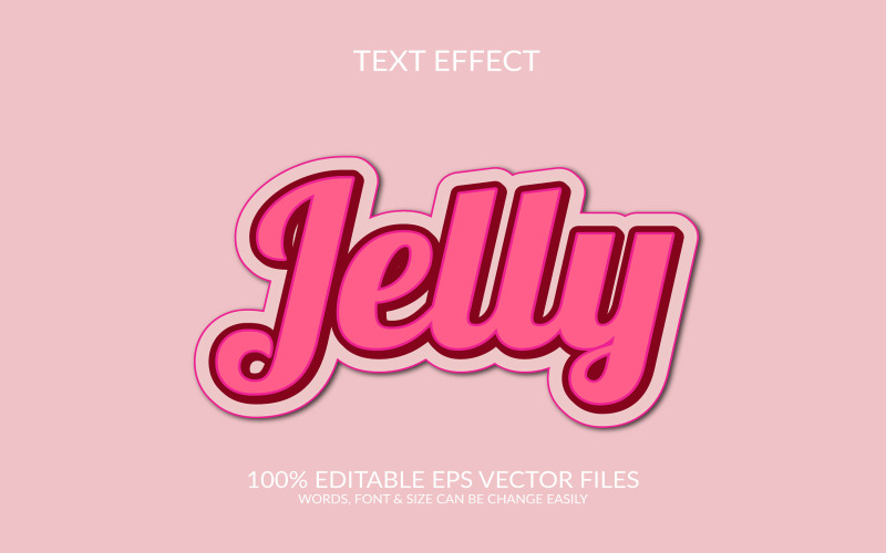 Jelly 3D Editable Vector Eps Text Effect Template Illustration