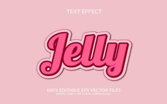 Jelly 3D Editable Vector Eps Text Effect Template