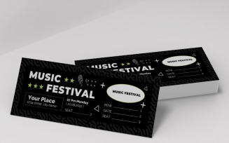Music Festival Ticket Template Layout